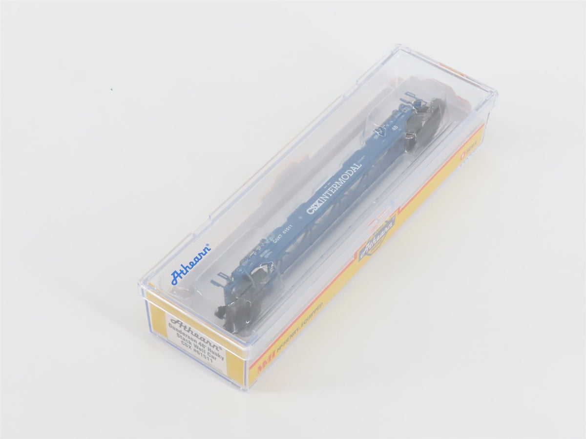 N Scale Athearn 17205 CSX Gunderson 48&#39; Husky Stack Well Car #61511