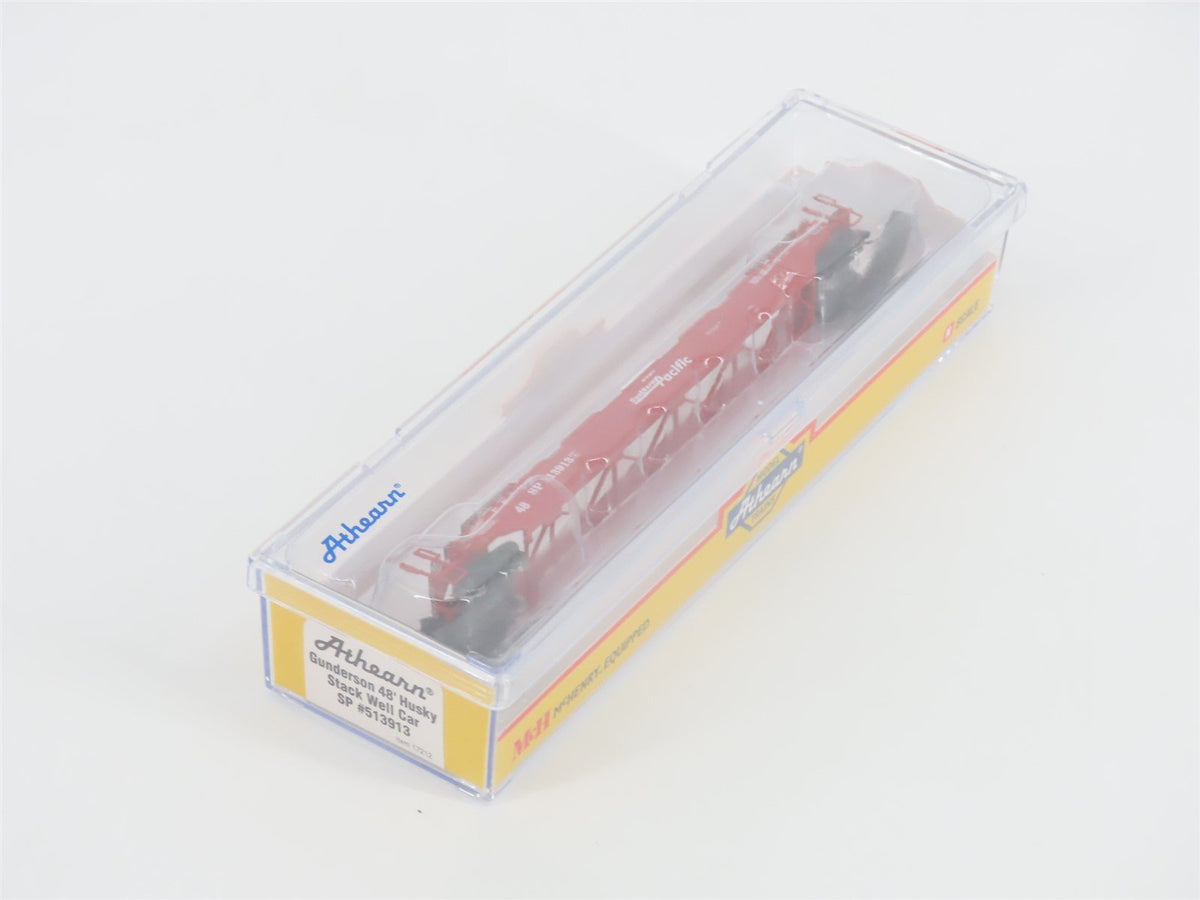 N Scale Athearn 17212 SP Southern Pacific 48&#39; Husky Stack Well Car #513913