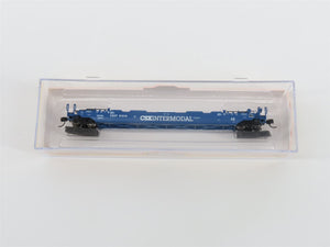 N Scale Athearn 17206 CSX Gunderson 48' Husky Stack Well Car #61519