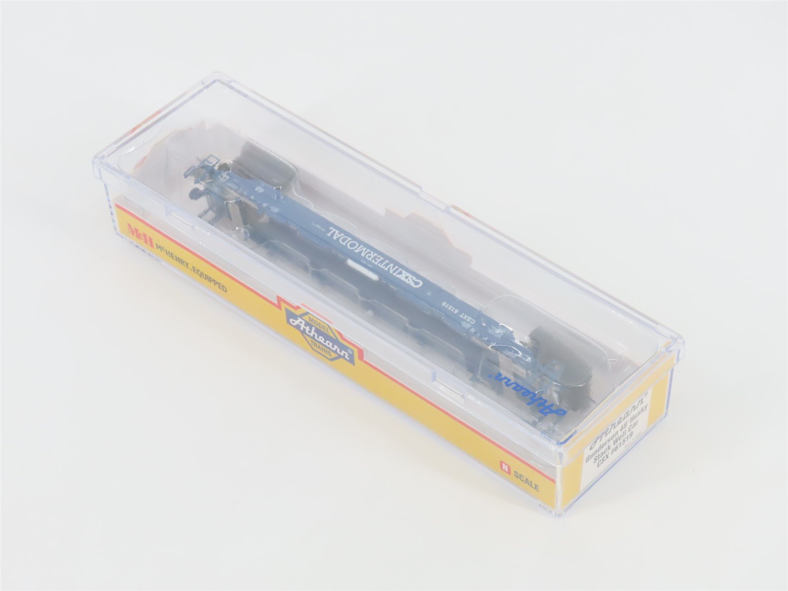 N Scale Athearn 17206 CSX Gunderson 48' Husky Stack Well Car #61519