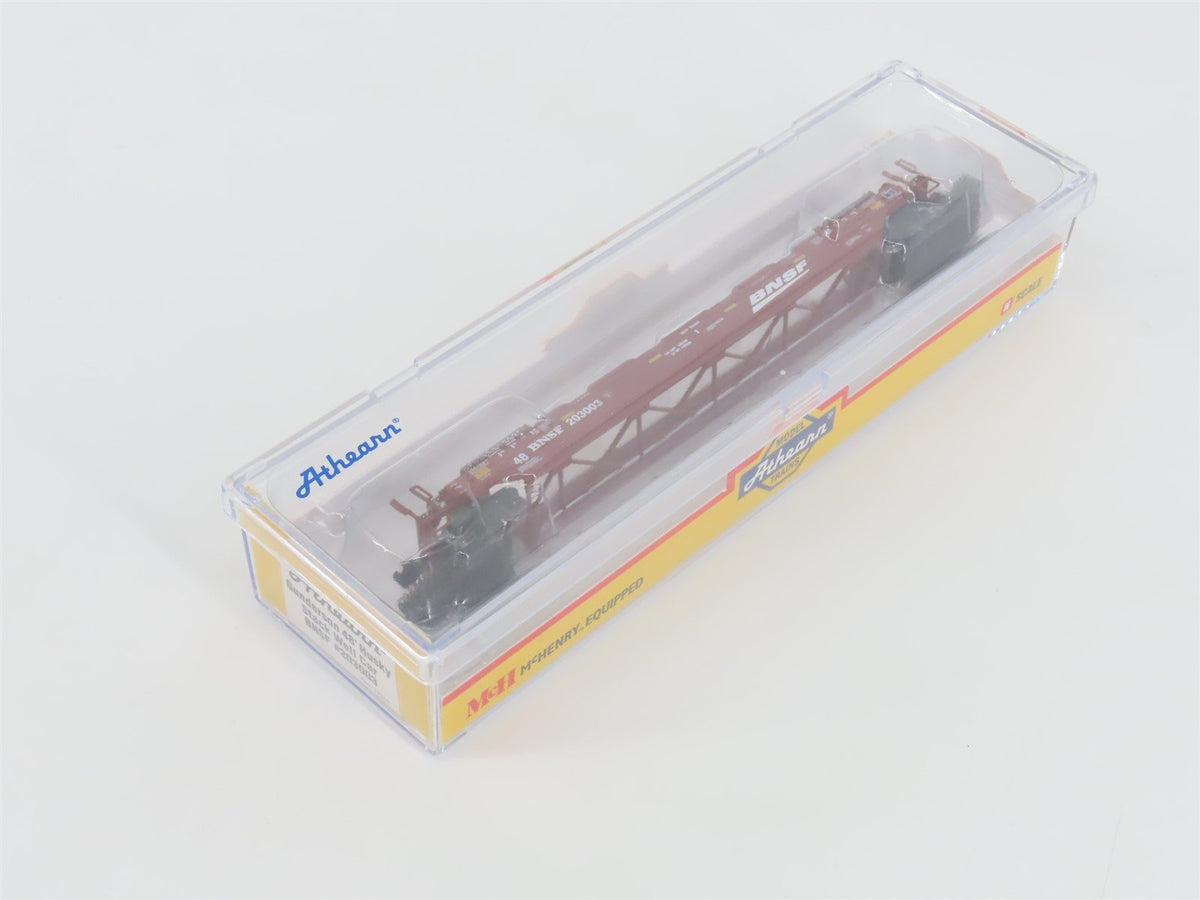 N Scale Athearn 17203 BNSF Gunderson 48&#39; Husky Stack Well Car #20303