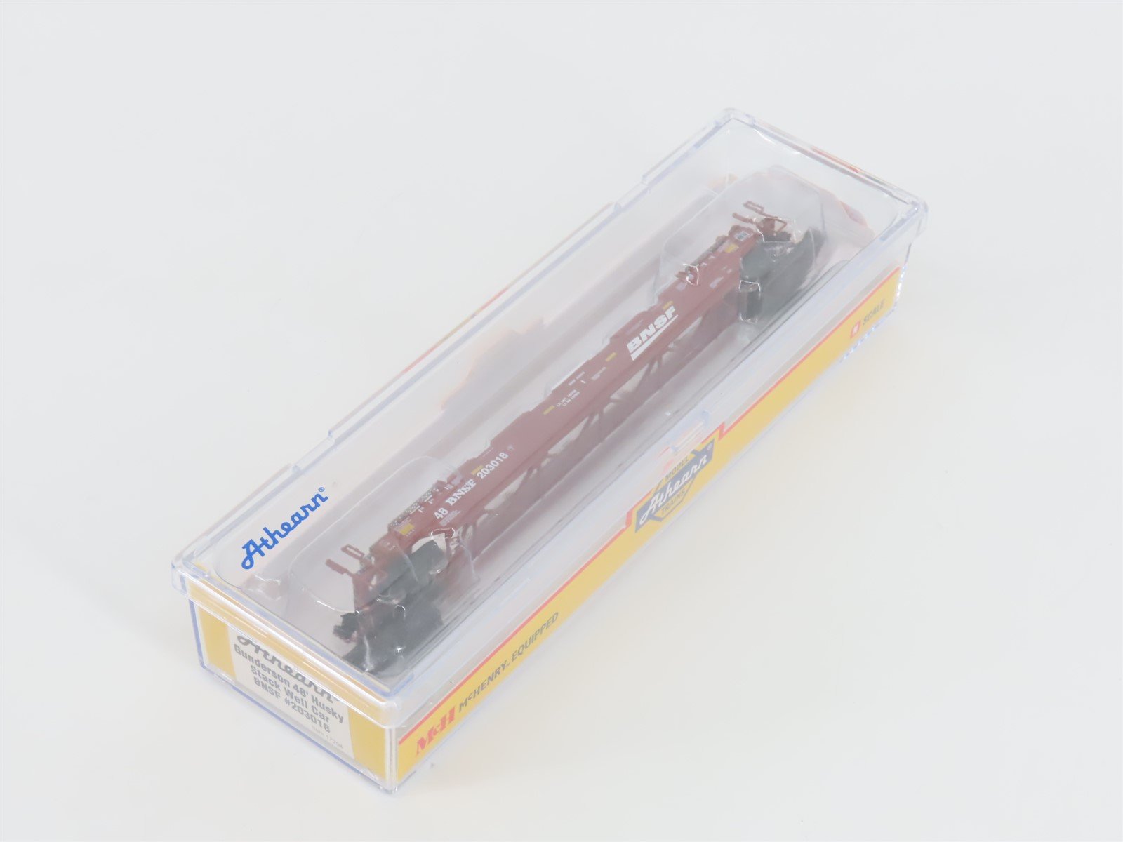 N Scale Athearn 17204 BNSF Gunderson 48' Husky Stack Well Car #203018