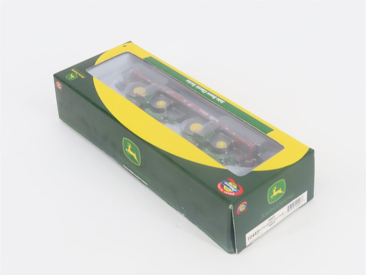 N Scale Athearn 10443 BNSF 53&#39; Flat Car #585315 w/ John Deere Tractors Load