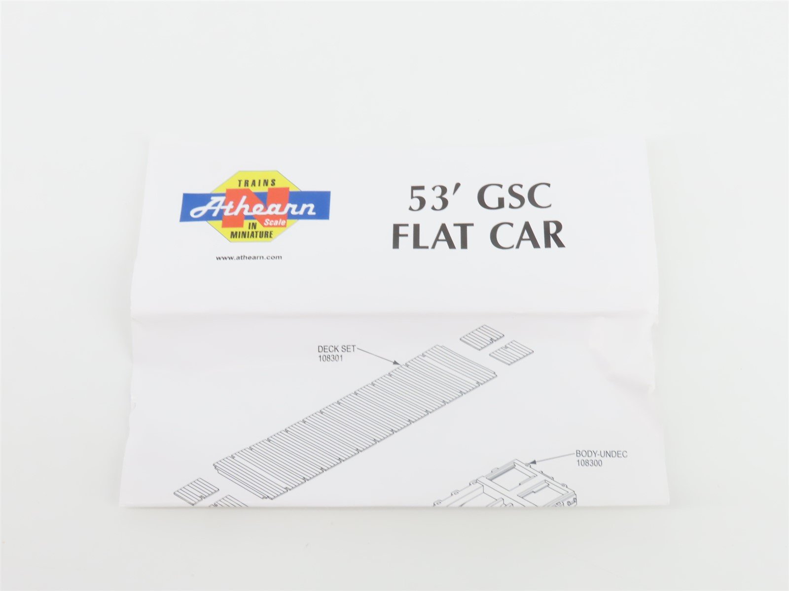 N Scale Athearn 10448 P&LE 53' Flat Car #665 w/ John Deere Tractors Load