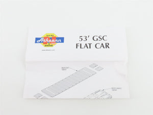 N Scale Athearn 10448 P&LE 53' Flat Car #665 w/ John Deere Tractors Load