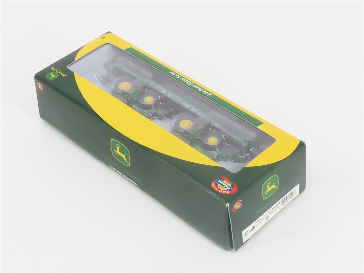 N Scale Athearn 10448 P&amp;LE 53&#39; Flat Car #665 w/ John Deere Tractors Load