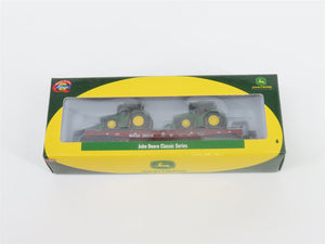 N Scale Athearn 10444 BNSF 53' Flat Car #585318 w/ John Deere Tractors Load