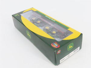 N Scale Athearn 10444 BNSF 53' Flat Car #585318 w/ John Deere Tractors Load