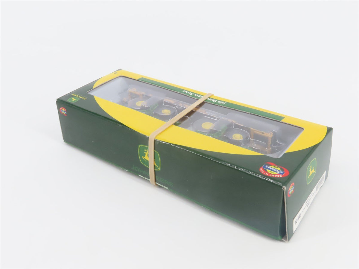 N Scale Athearn 10446 LTTX / TTX 53&#39; Flat Car #90599 w/ John Deere Tractors Load