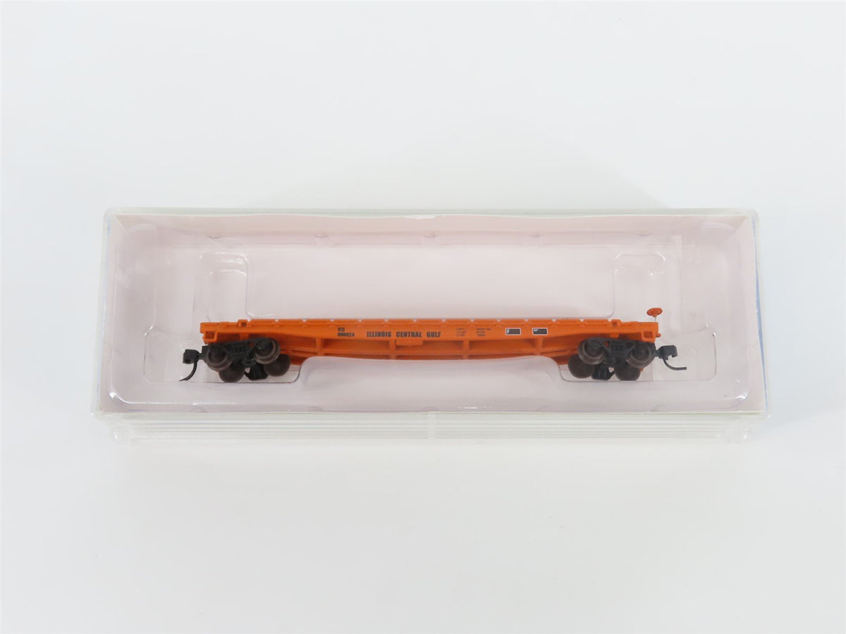 N Scale Walthers 932-8221 ICG Illinois Central Gulf GSC 53&#39; Flat Car #906024
