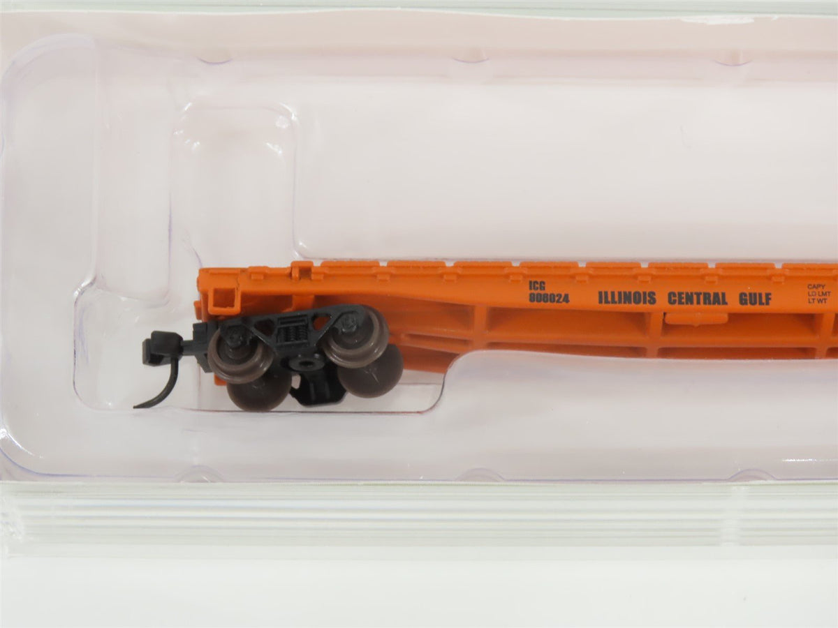 N Scale Walthers 932-8221 ICG Illinois Central Gulf GSC 53&#39; Flat Car #906024