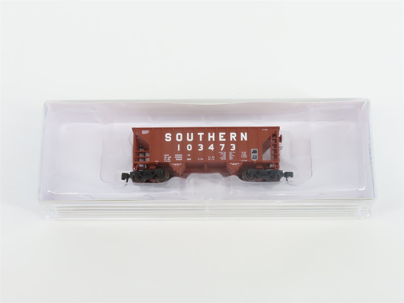 N Scale Walthers 932-50113 SOU Southern 100-Ton Greenville 2-Bay Hopper #103473