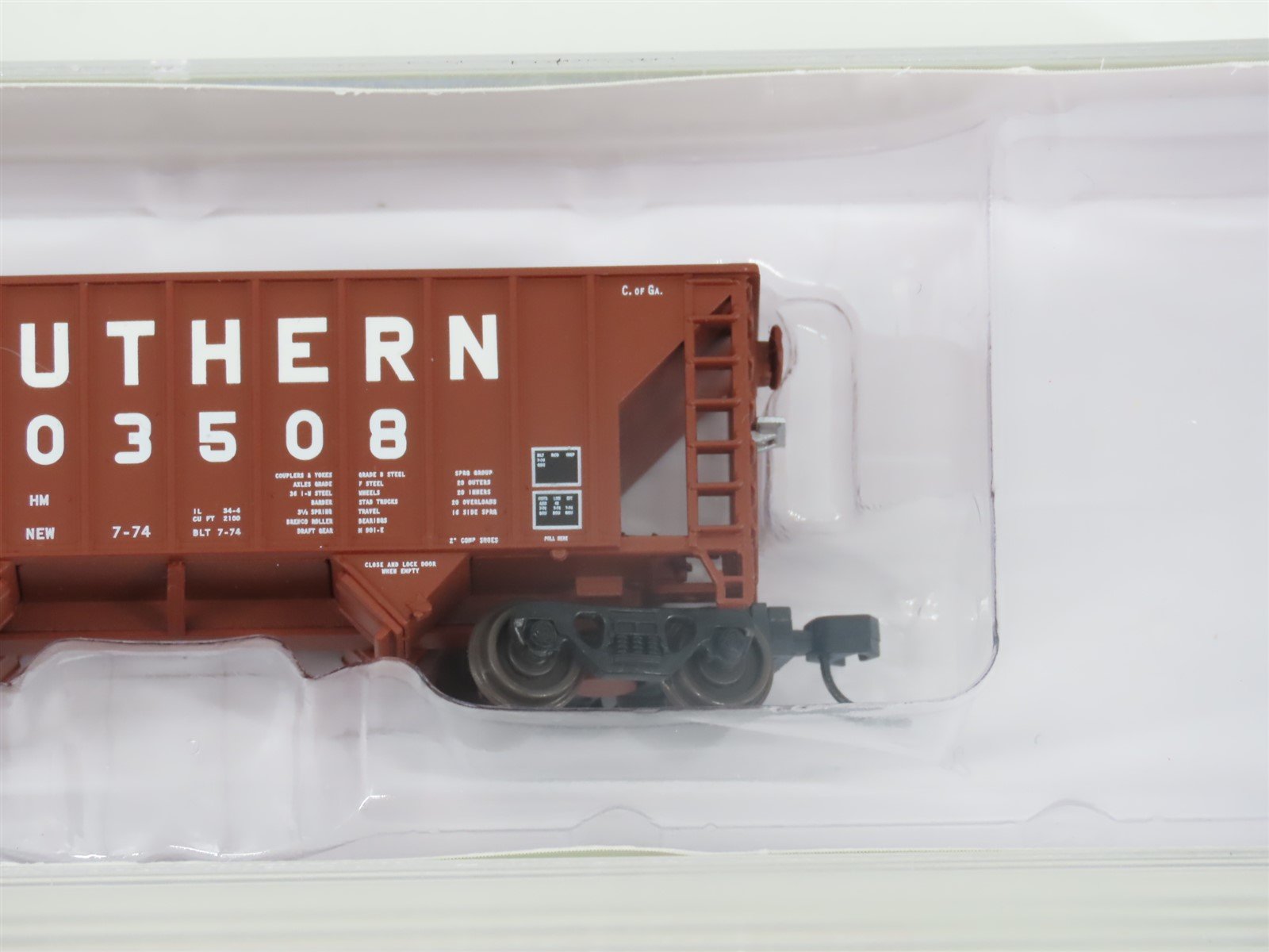 N Scale Walthers 932-50115 SOU Southern 100-Ton Greenville 2-Bay Hopper #103508