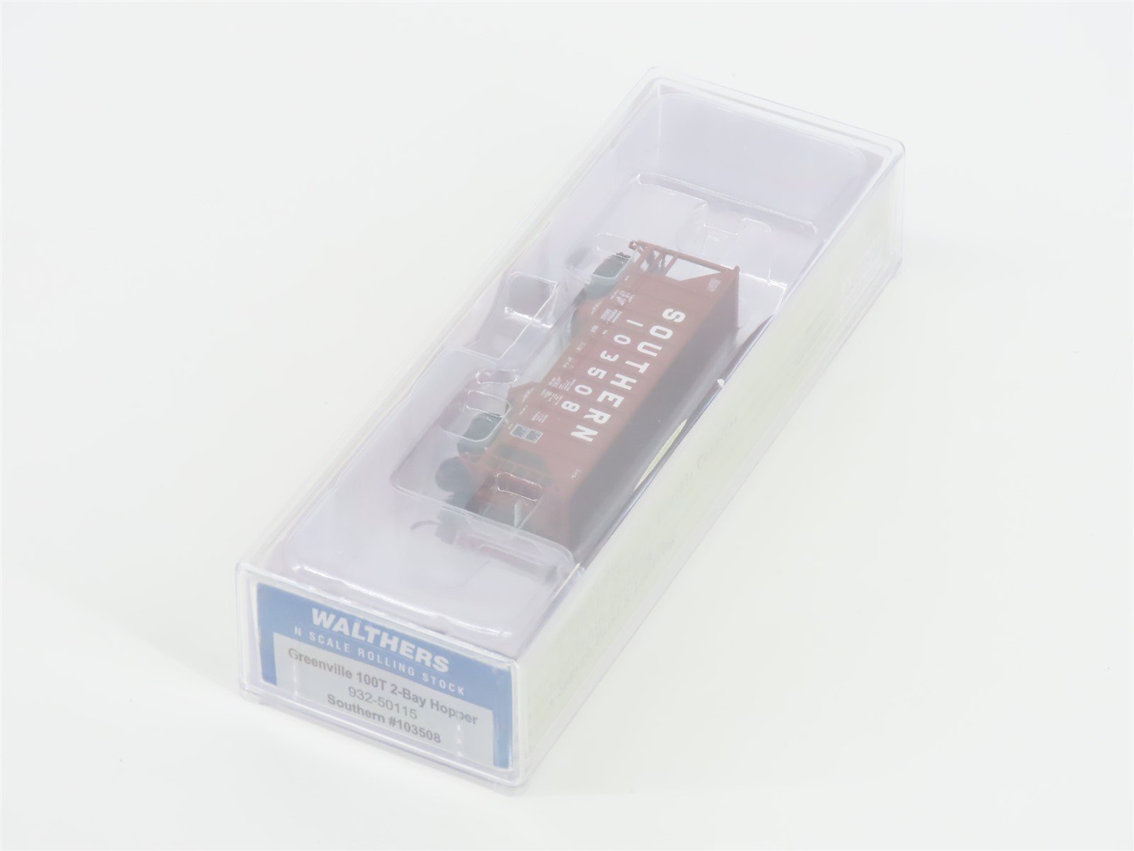 N Scale Walthers 932-50115 SOU Southern 100-Ton Greenville 2-Bay Hopper #103508