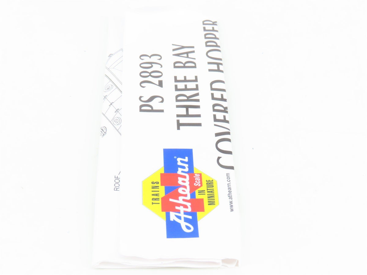 N Scale Athearn 11366 N&amp;W Norfolk &amp; Western 3-Bay Covered Hopper #71151