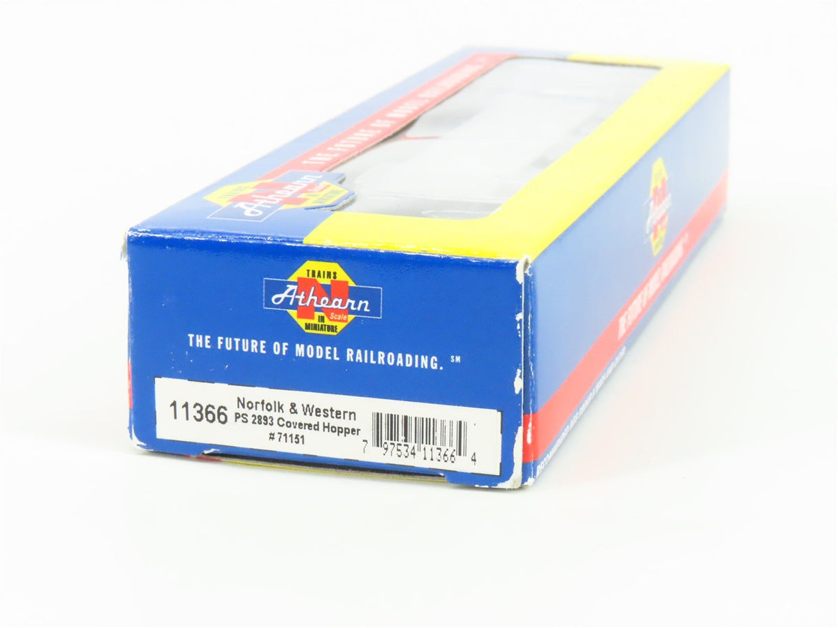 N Scale Athearn 11366 N&amp;W Norfolk &amp; Western 3-Bay Covered Hopper #71151
