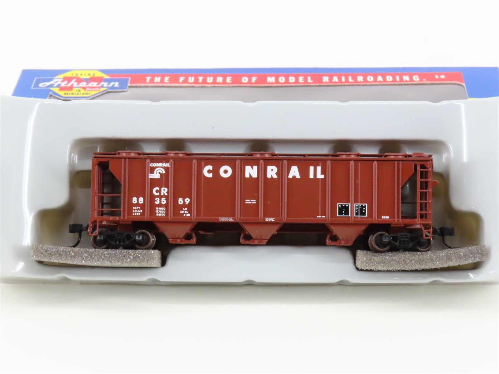 N Scale Athearn 11365 CR Conrail 3-Bay Covered Hopper #883559