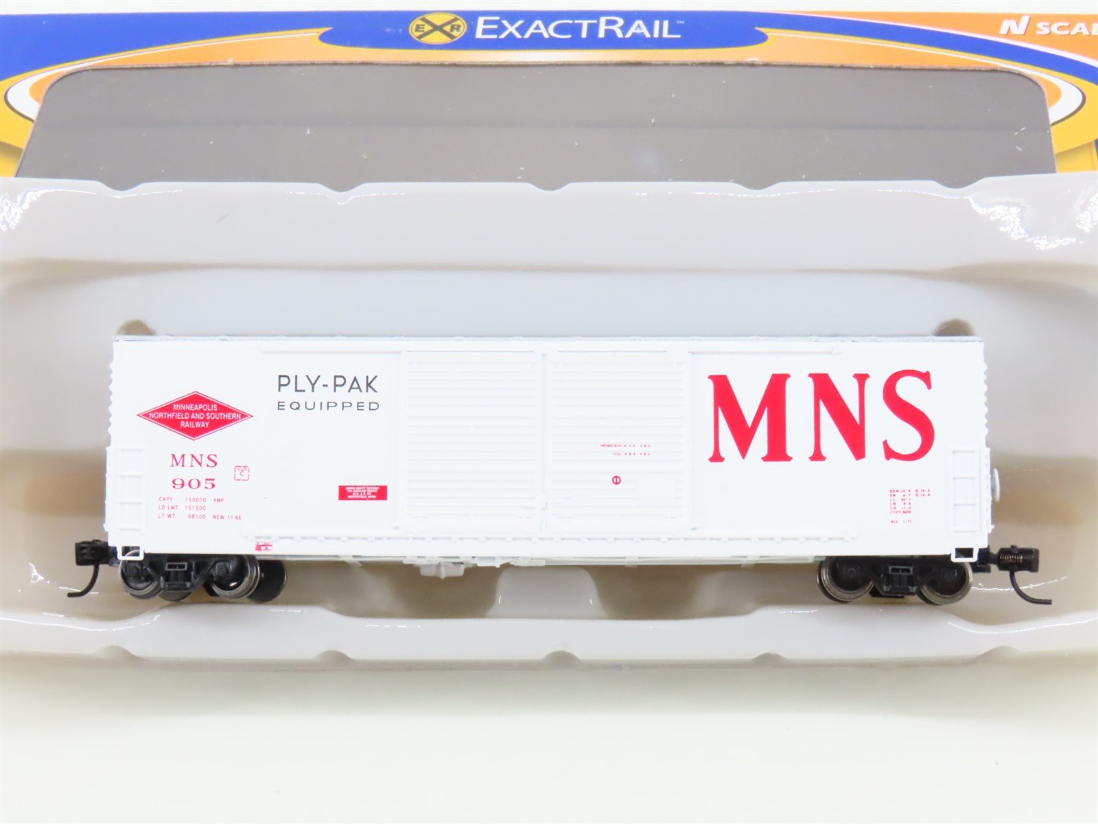 N Scale ExactRail EN-50808-3 MNS Minneapolis Northfield & Southern Box Car #905