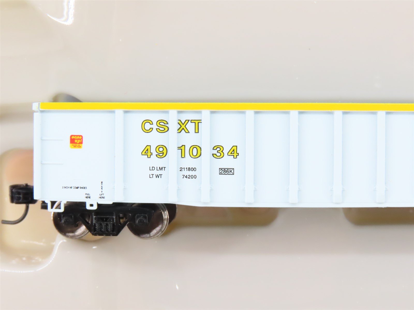 N Scale ExactRail EN-51102-3 CSXT CSX Thrall 3267 Cu. Ft. Gondola #491034