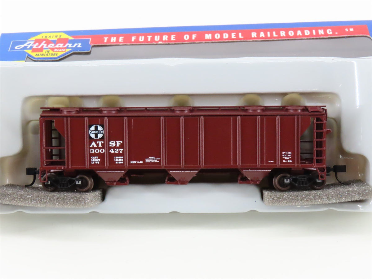 N Scale Athearn 11353 ATSF Santa Fe 3-Bay Covered Hopper #300427