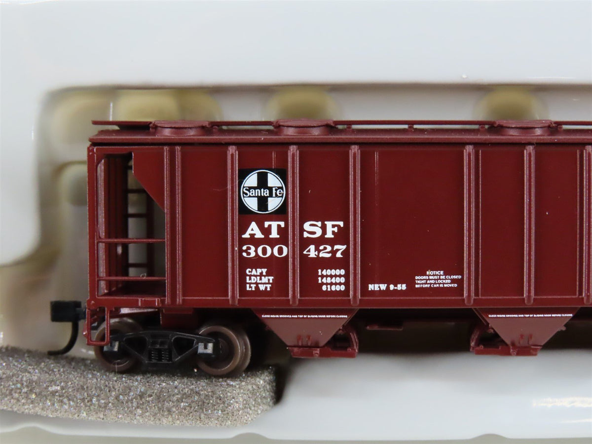 N Scale Athearn 11353 ATSF Santa Fe 3-Bay Covered Hopper #300427