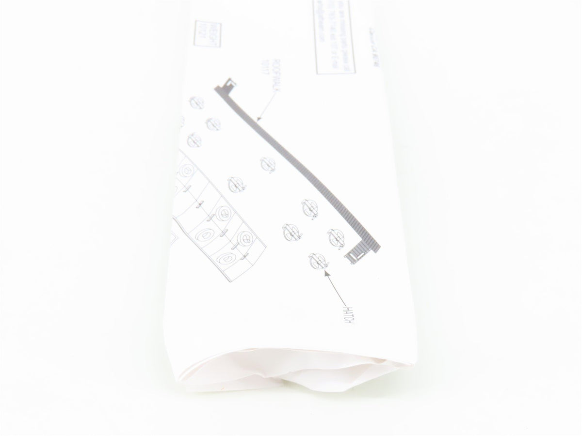 N Scale Athearn 11353 ATSF Santa Fe 3-Bay Covered Hopper #300427