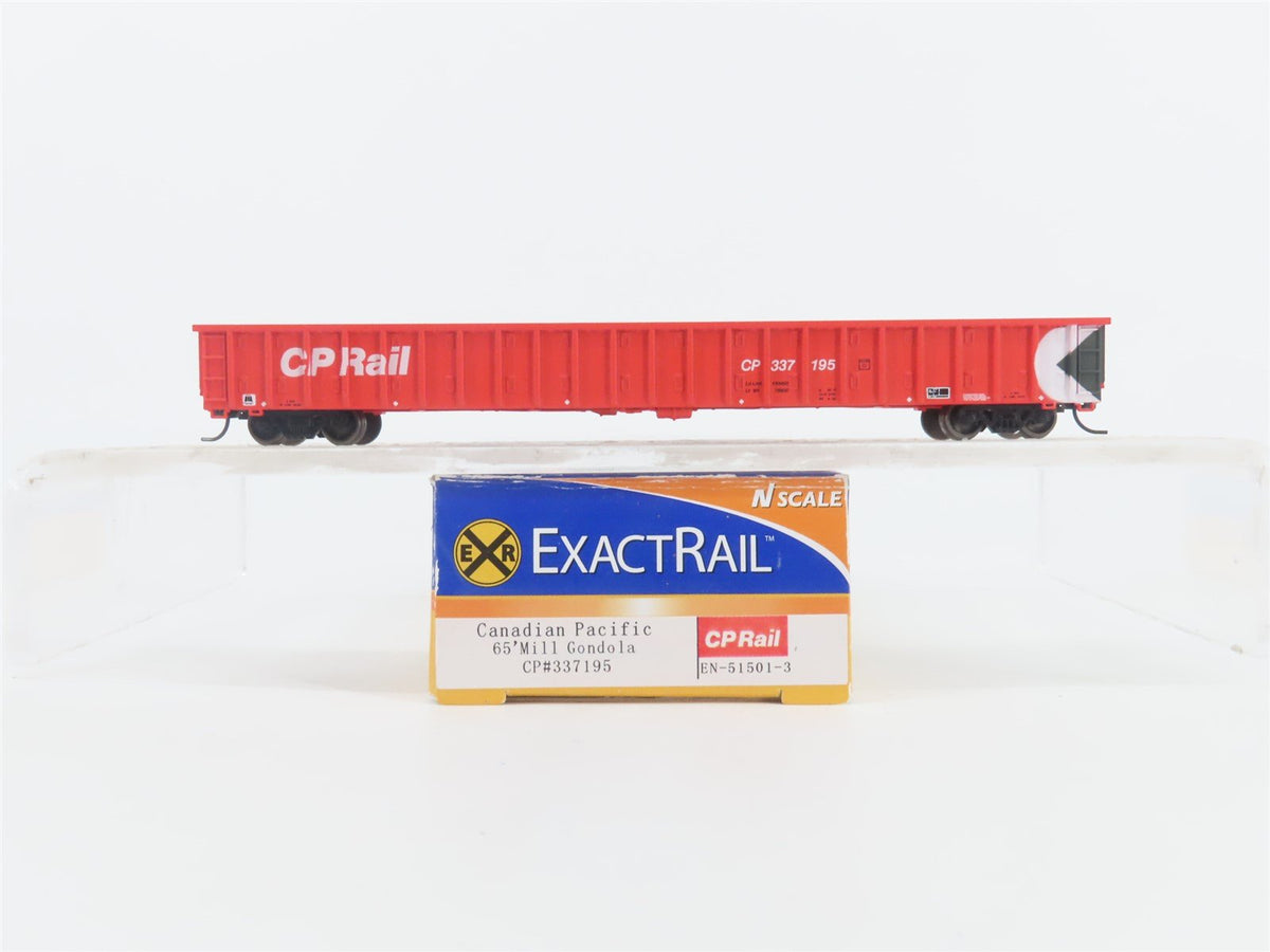 N Scale ExactRail EN-51501-3 CP Rail Canadian Pacific 65&#39; Mill Gondola #337195