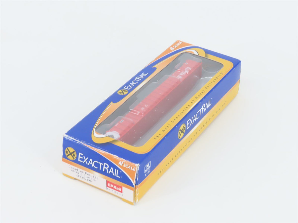 N Scale ExactRail EN-51501-3 CP Rail Canadian Pacific 65&#39; Mill Gondola #337195