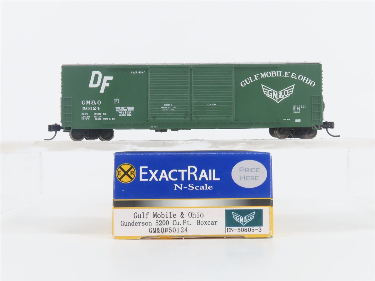 N Scale ExactRail EN-50805-3 GM&amp;O Gulf Mobile &amp; Ohio Double Door Box Car #50124