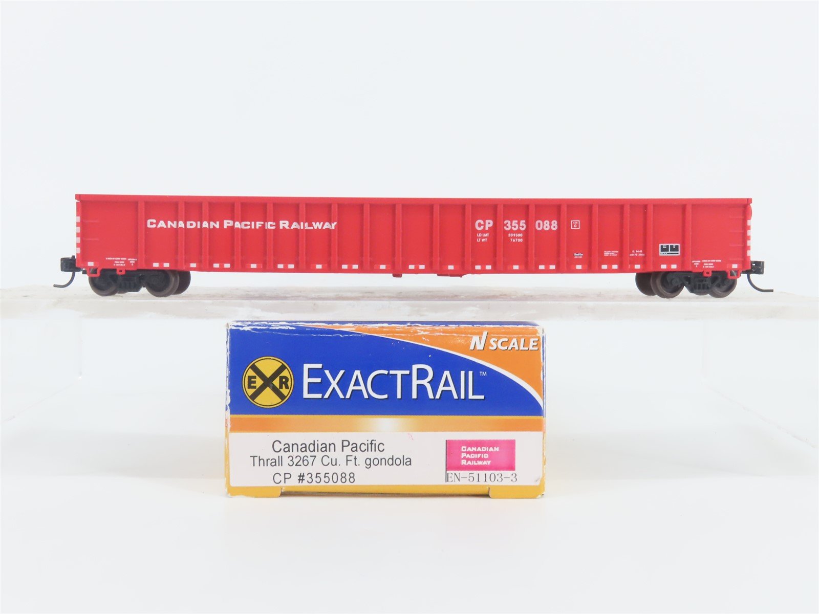 N Scale ExactRail EN-51103-3 CP Canadian Pacific Railway Thrall Gondola #355088