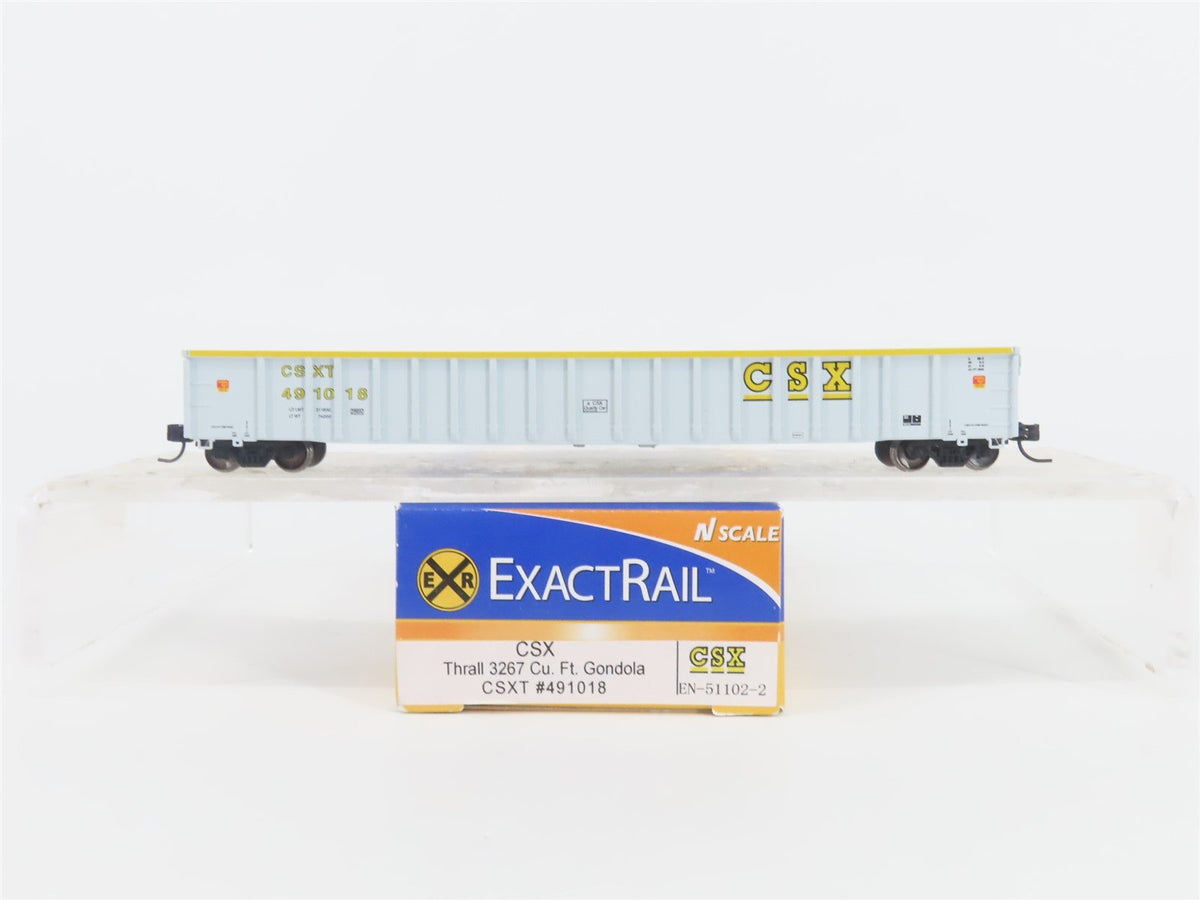 N Scale ExactRail EN-51102-2 CSXT CSX Thrall Gondola #491018