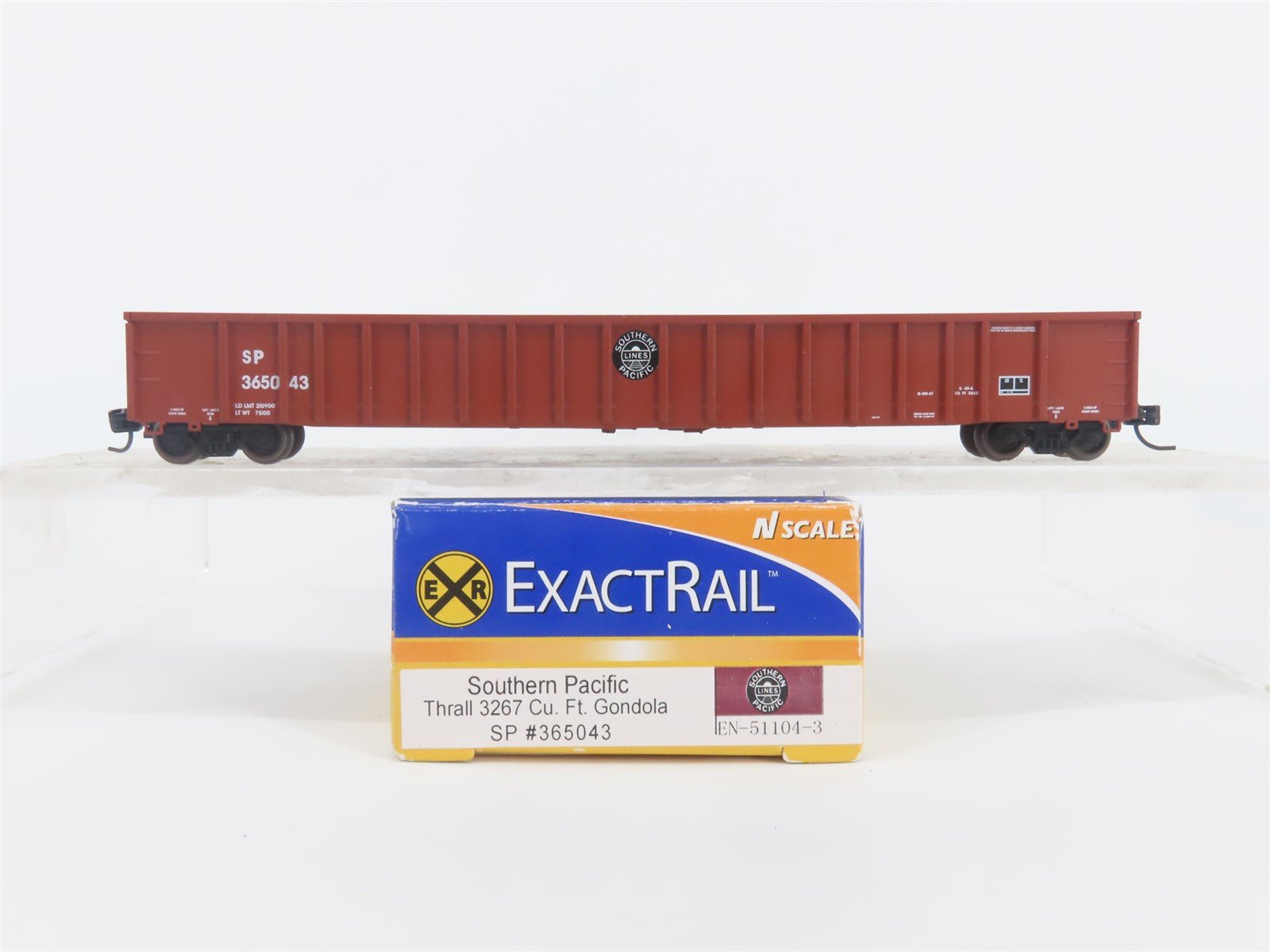 N Scale ExactRail EN-51104-3 SP Southern Pacific Railroad Thrall Gondola #365043