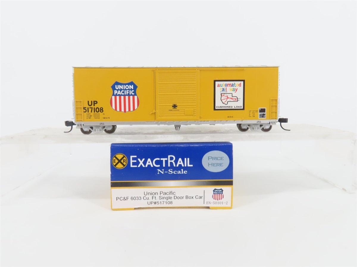 N Scale ExactRail EN-50101-2 UP Union Pacific Single Door Box Car #517180