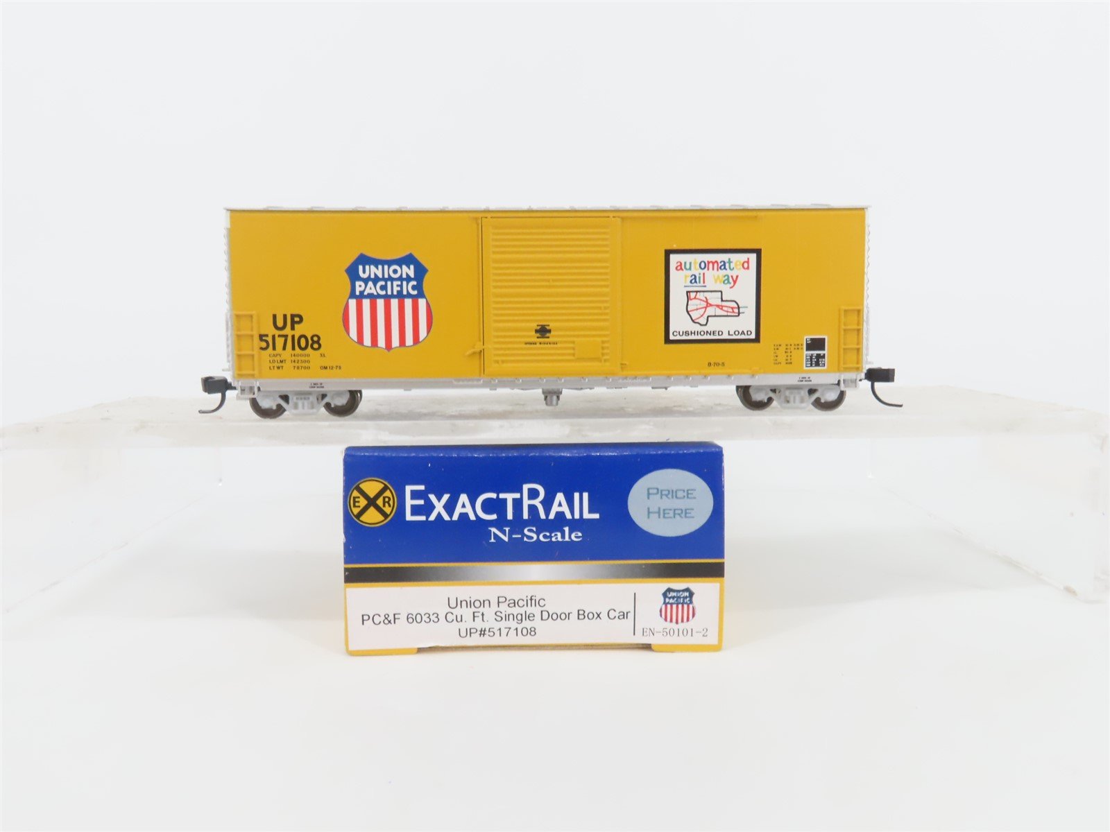N Scale ExactRail EN-50101-2 UP Union Pacific Single Door Box Car #517180