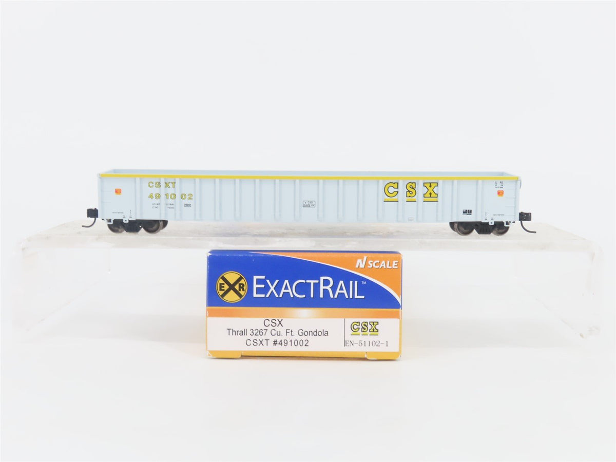N Scale ExactRail EN-51102-1 CSXT CSX Thrall Gondola #491002