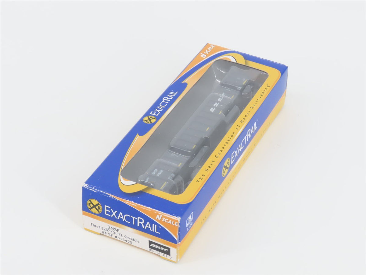 N Scale ExactRail EN-51101-2 BNSF Burlington Northern Santa Fe Gondola #518425