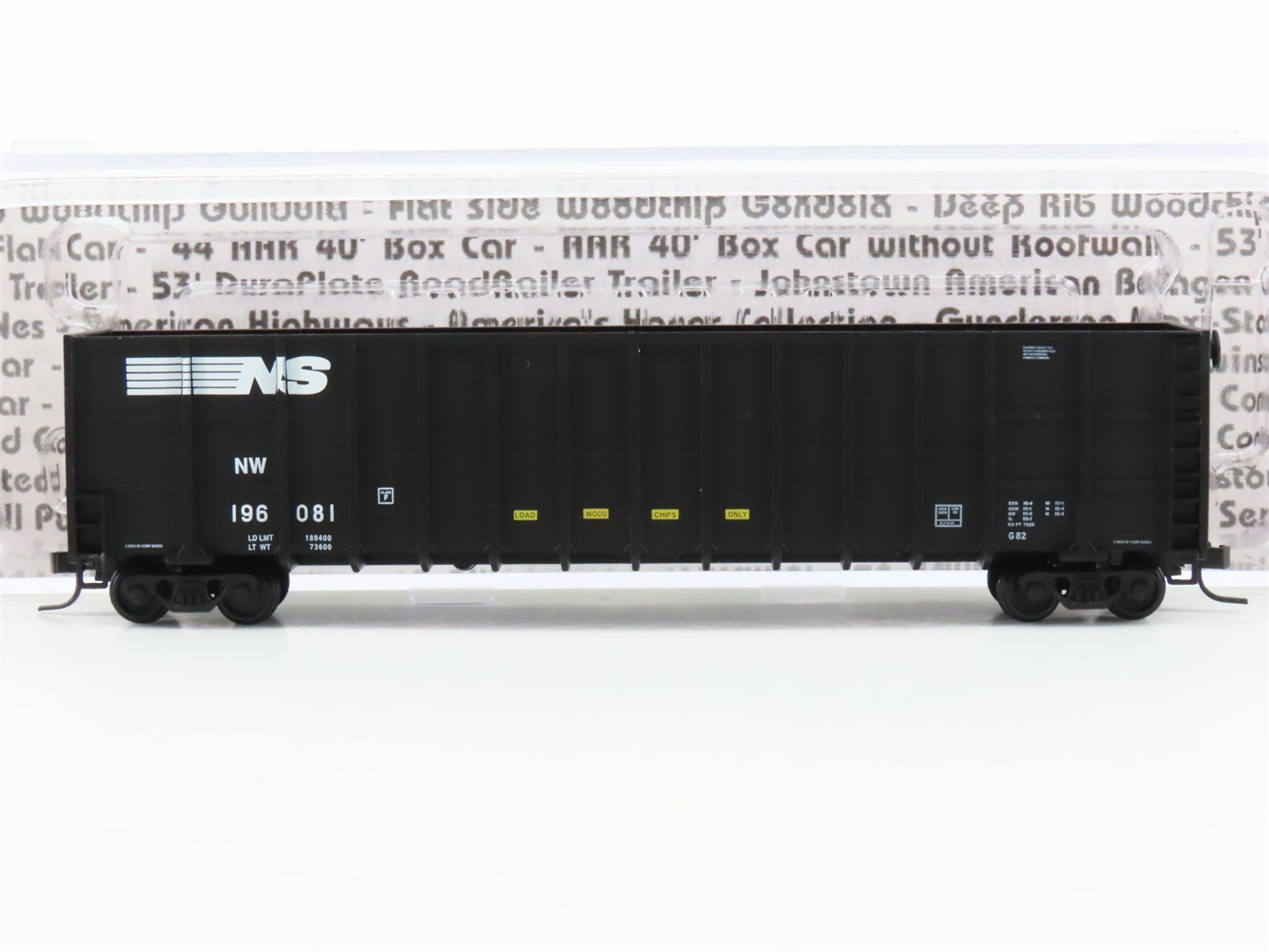 N Scale Deluxe Innovations 105502 NW NS Norfolk Southern Woodchip Car #196081