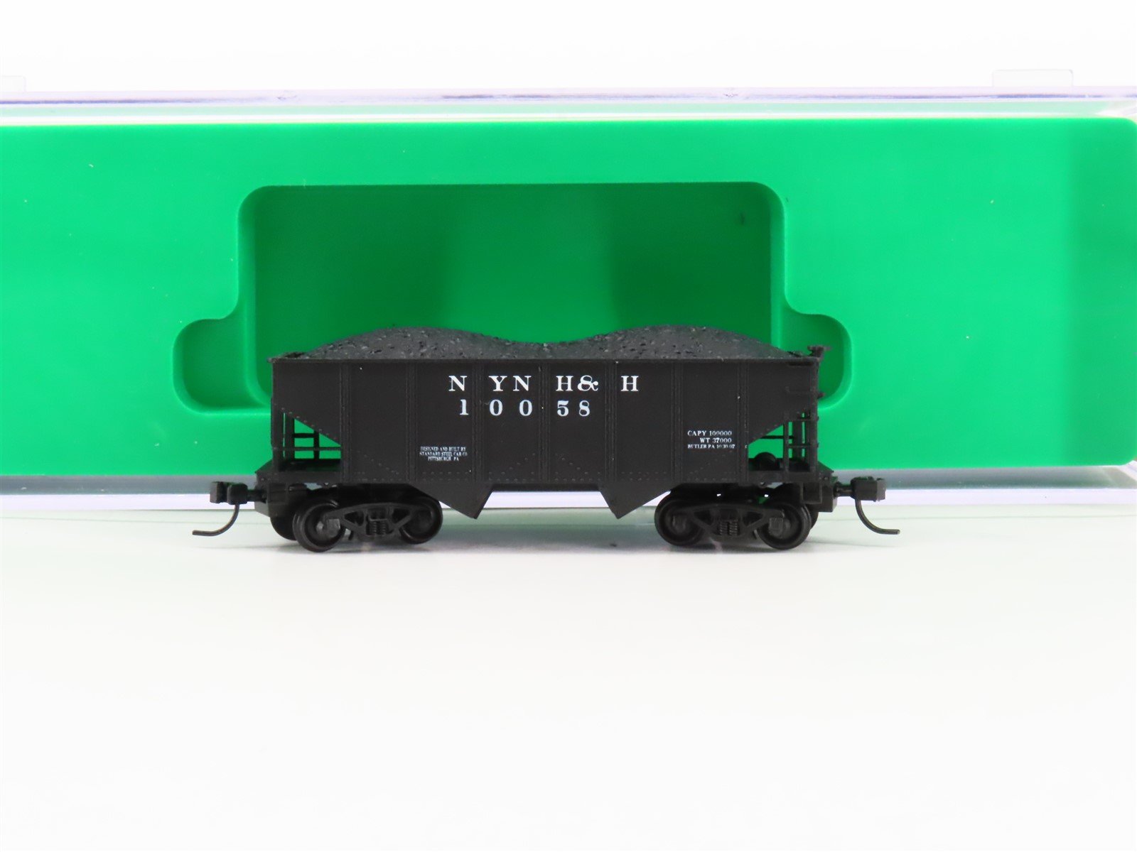 N Bowser 37646 NYNH&H New York New Haven & Hartford 2-Bay Hopper #10058 w/ Load