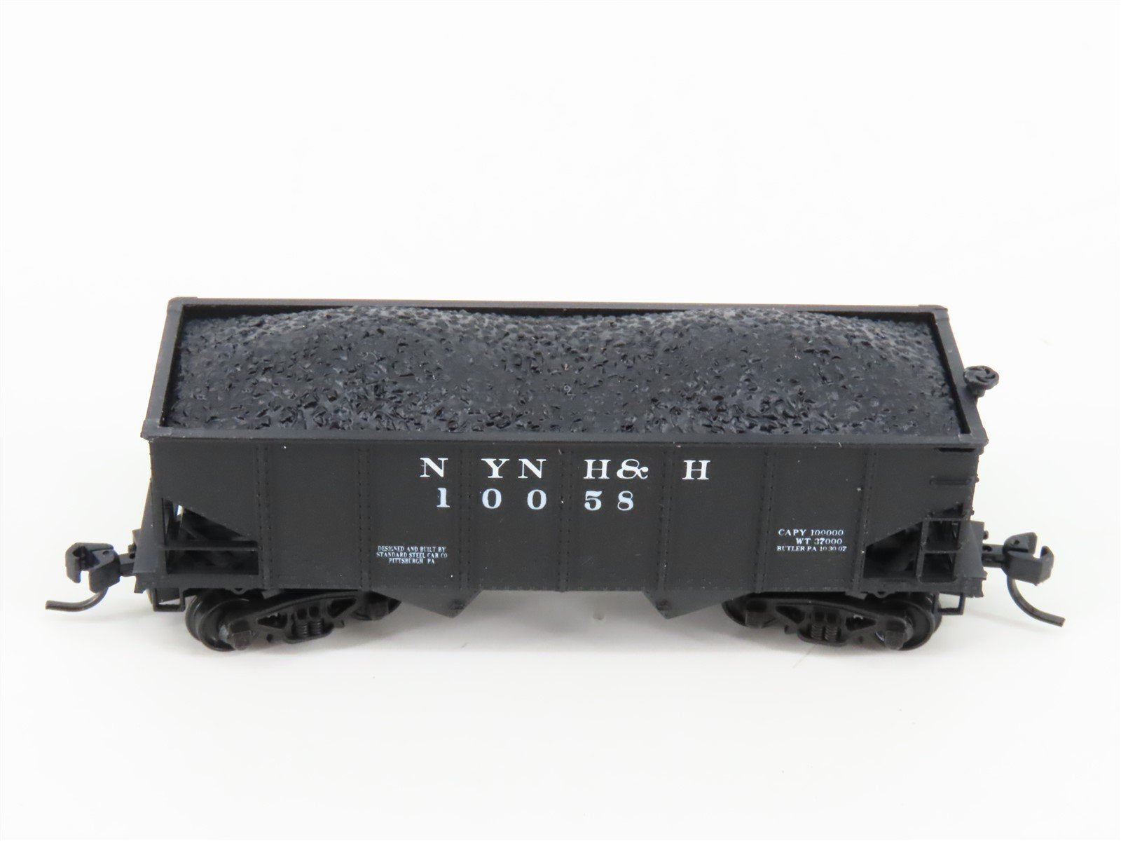 N Bowser 37646 NYNH&H New York New Haven & Hartford 2-Bay Hopper #10058 w/ Load
