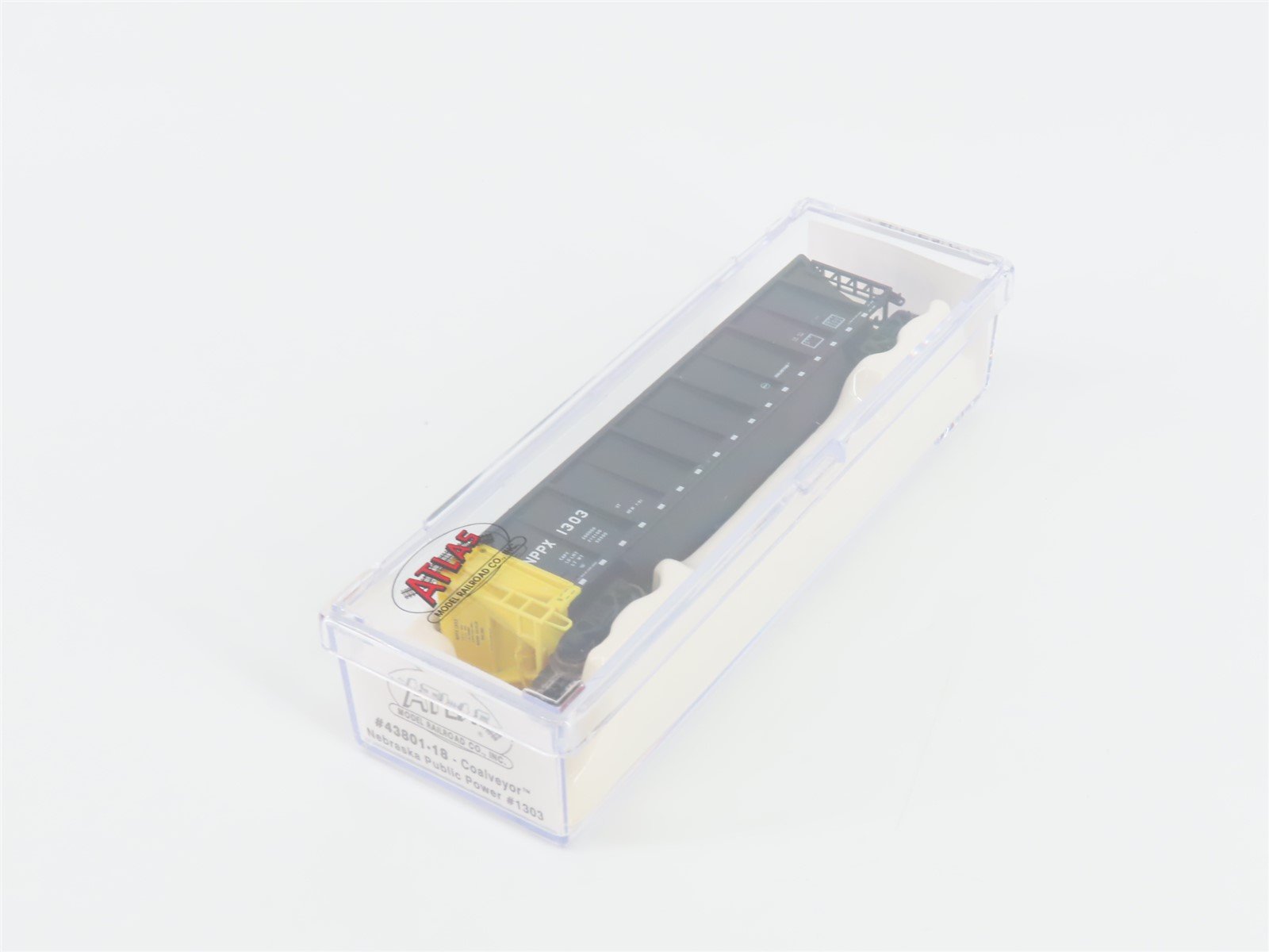 N Scale Atlas 43801-18 NPPX Nebraska Public Power Coalveyor #1303 w/ Load