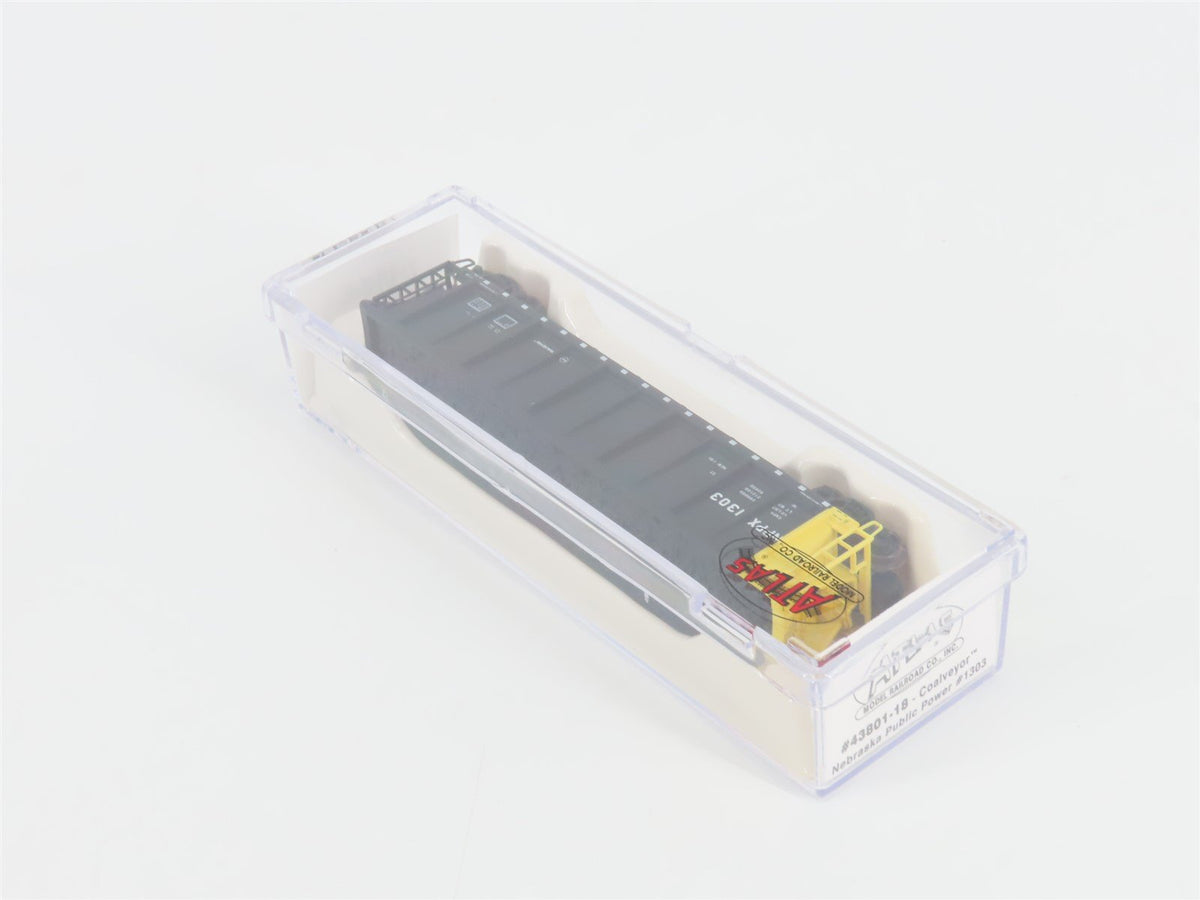 N Scale Atlas 43801-18 NPPX Nebraska Public Power Coalveyor #1303 w/ Load