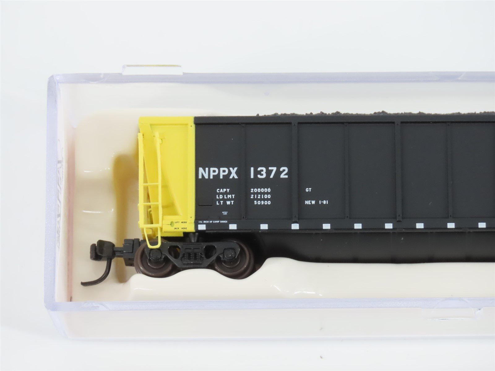N Scale Atlas 43801-12 NPPX Nebraska Public Power Coalveyor #1372 w/ Load