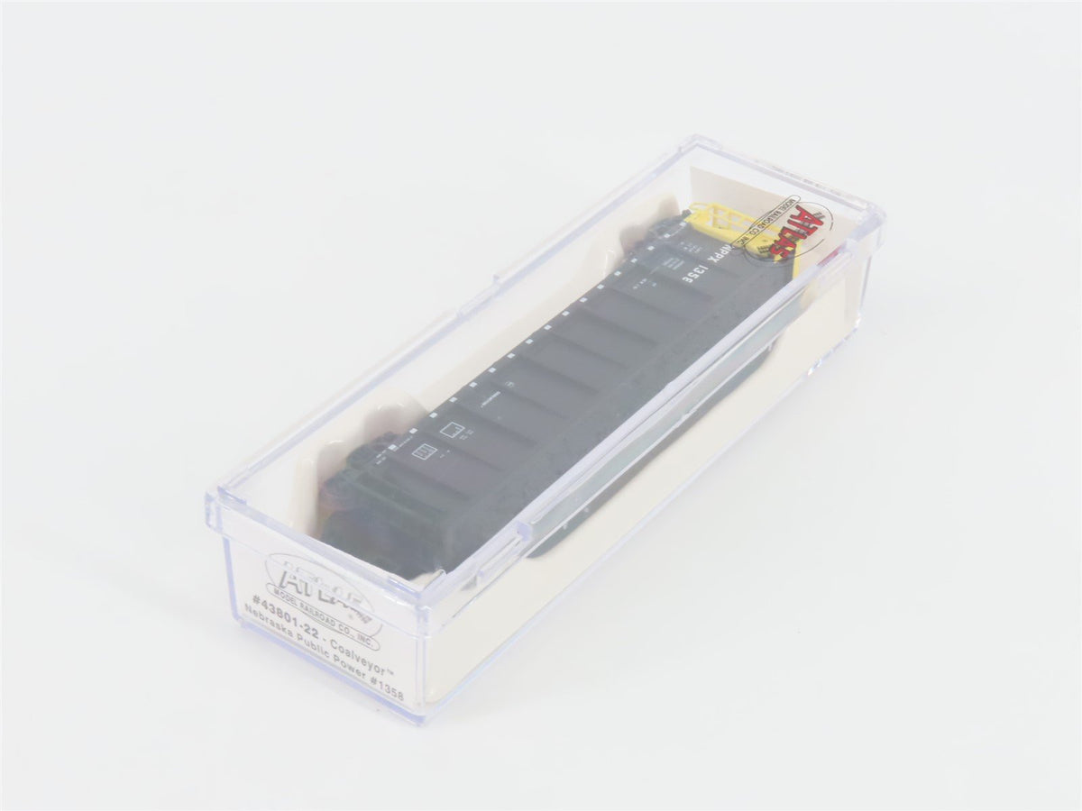 N Scale Atlas 43801-22 NPPX Nebraska Public Power Coalveyor #1358 w/ Load