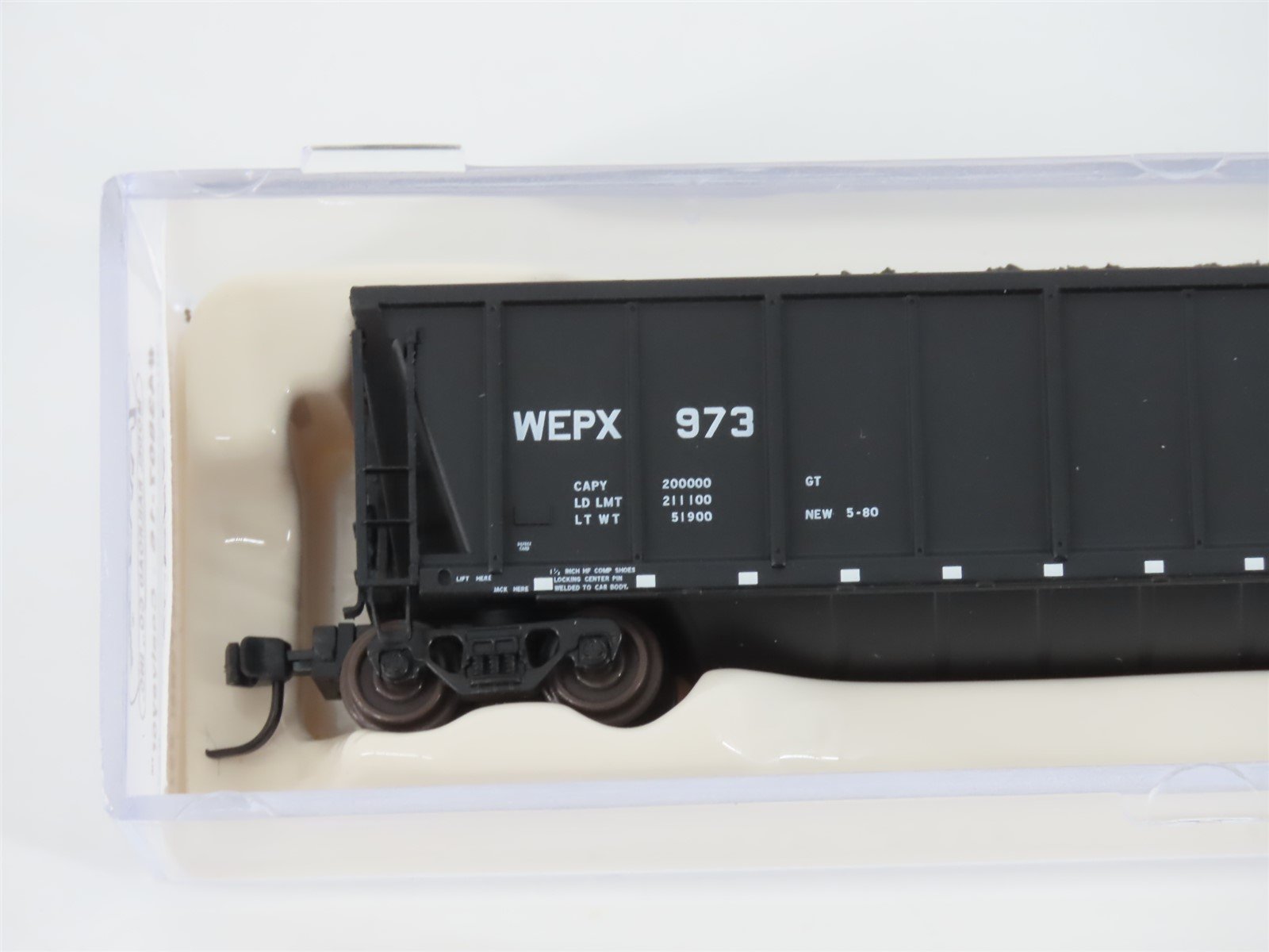 N Scale Atlas 43807-16 WEPX Wisconsin Electric Power Coalveyor #973 w/ Load