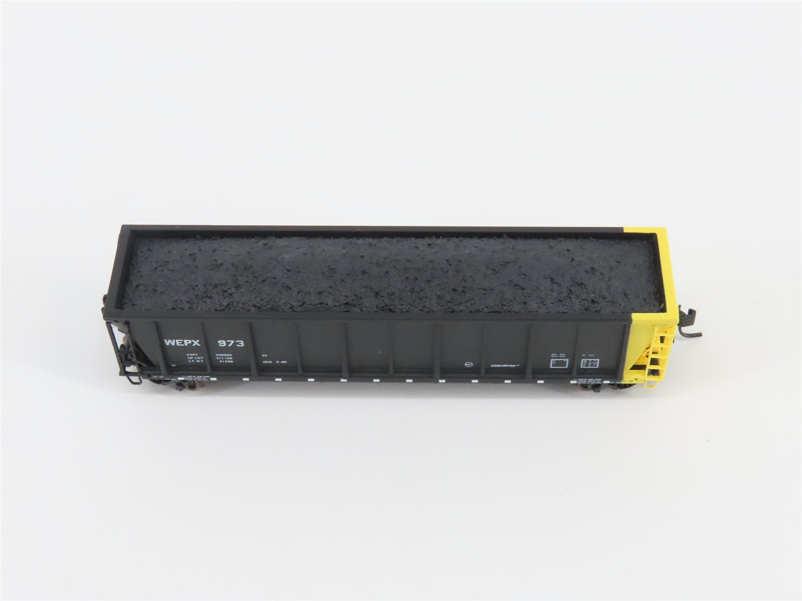 N Scale Atlas 43807-16 WEPX Wisconsin Electric Power Coalveyor #973 w/ Load