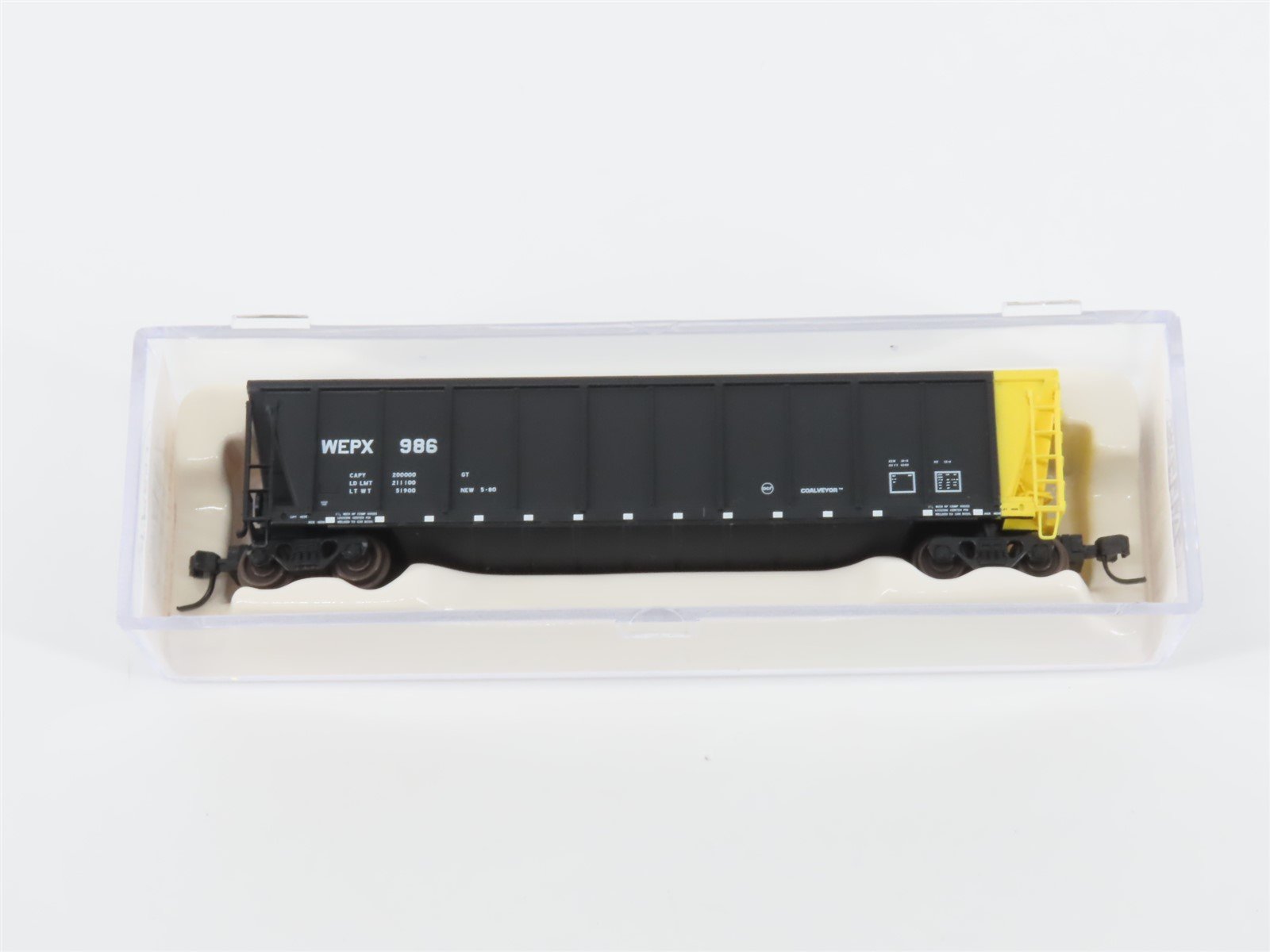 N Scale Atlas 43807-17 WEPX Wisconsin Electric Power Coalveyor #986 w/ Load