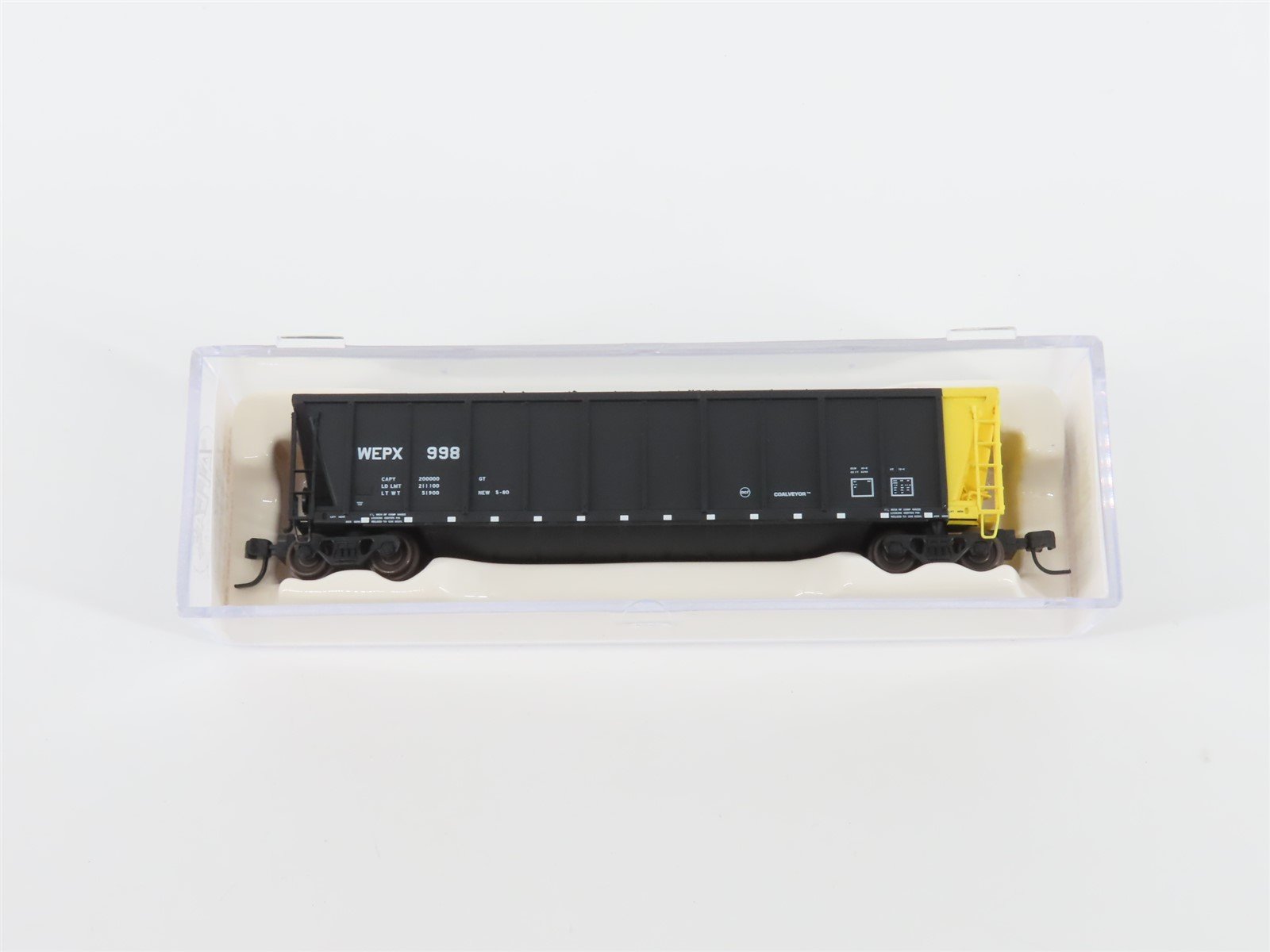 N Scale Atlas 43807-19 WEPX Wisconsin Electric Power Coalveyor #998 w/ Load