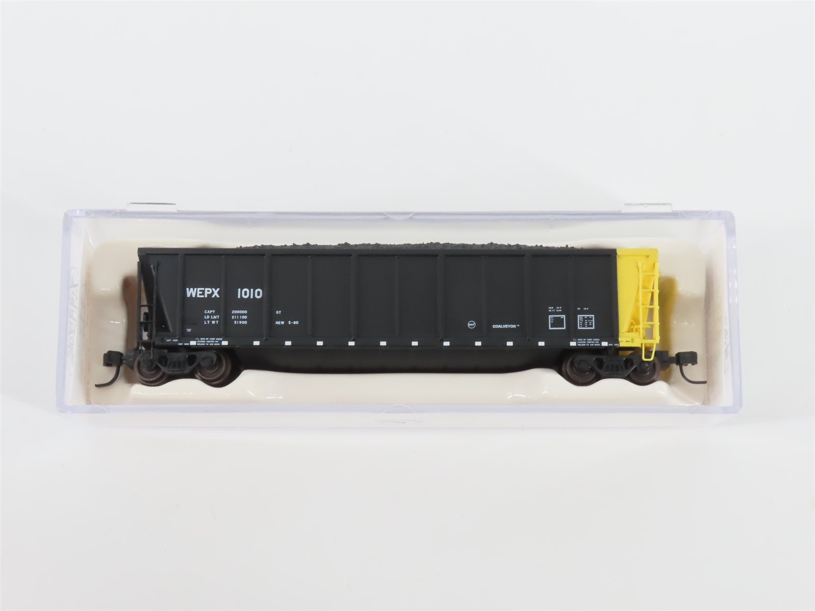 N Scale Atlas 43807-22 WEPX Wisconsin Electric Power Coalveyor #1010 w/ Load