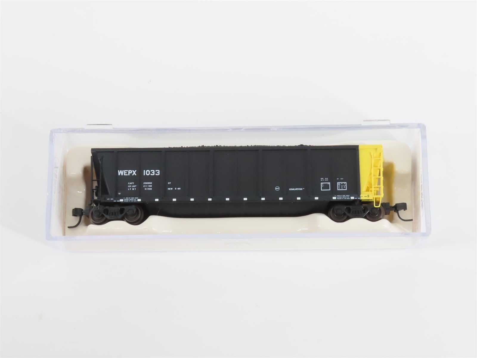 N Scale Atlas 43807-24 WEPX Wisconsin Electric Power Coalveyor #1033 w/ Load