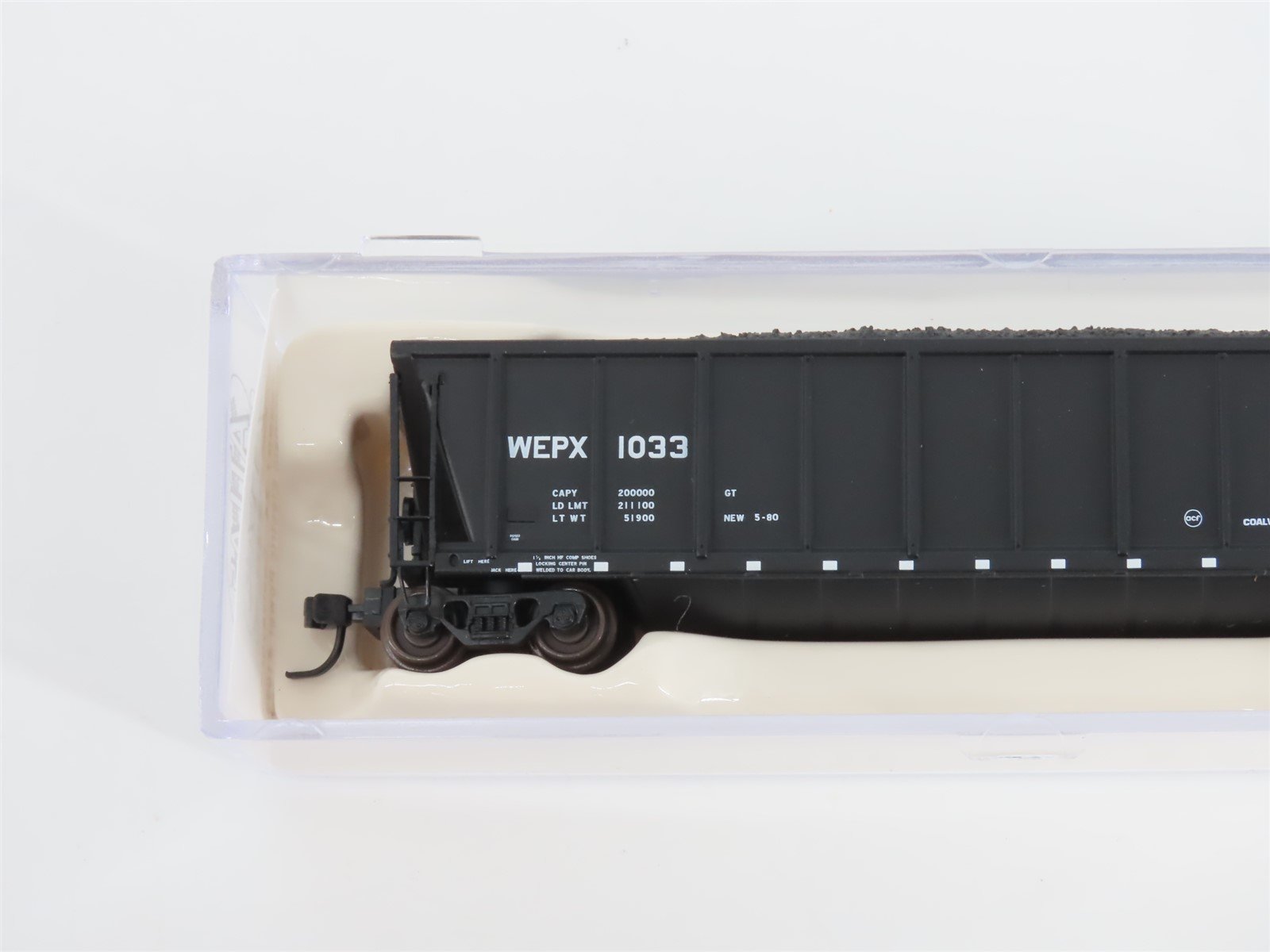 N Scale Atlas 43807-24 WEPX Wisconsin Electric Power Coalveyor #1033 w/ Load